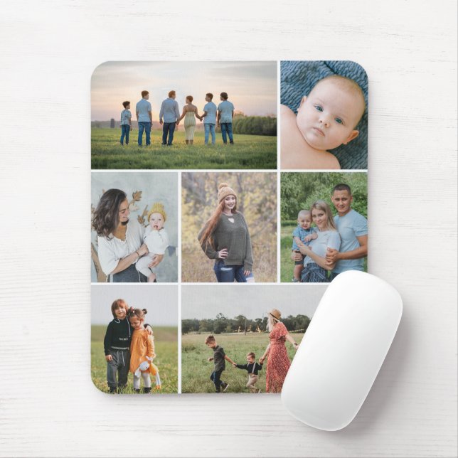 Erstellen Sie Ihre eigene 7 FotoCollage Mousepad (Mit Mouse)