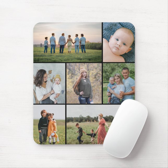 Erstellen Sie Ihre eigene 7 FotoCollage Mousepad (Mit Mouse)
