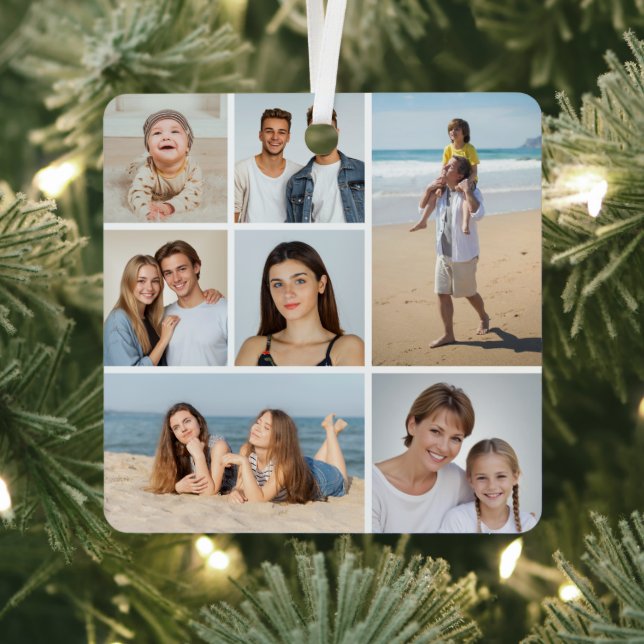 Erstellen Sie Ihre eigene 7 FotoCollage Ornament Aus Metall (InSitu)