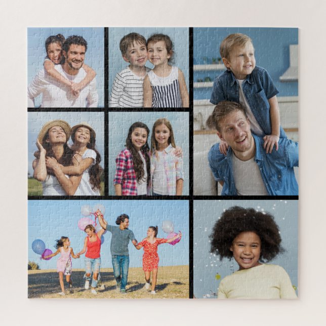 Erstellen Sie Ihre eigene 7 FotoCollage Puzzle (Vertikal)