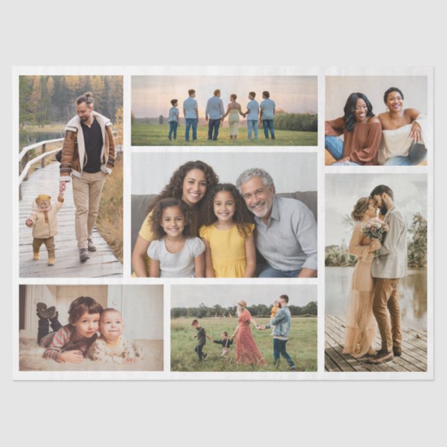 Erstellen Sie Ihre eigene 7 FotoCollage Seidenpapier (Vorderseite)