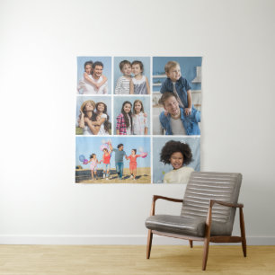 Erstellen Sie Ihre eigene 7 FotoCollage Wandteppich