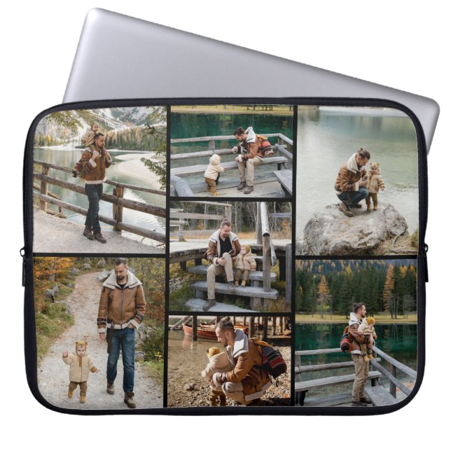 Erstellen Sie Ihre eigene 7 Fotomaterial Collage E Laptopschutzhülle (Vorderseite)