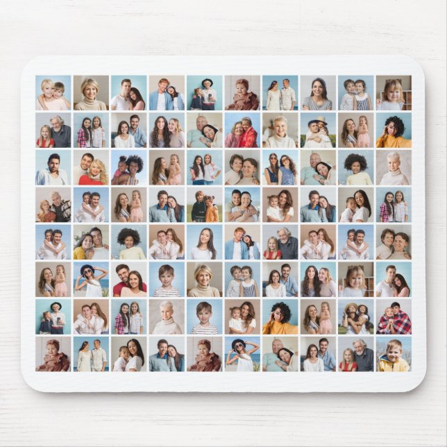 Erstellen Sie Ihre eigene 80-Bild-Collage bearbeit Mousepad (Vorne)