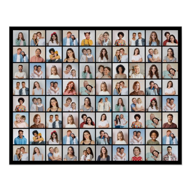 Erstellen Sie Ihre eigene 80-FotoCollage Poster (Vorderseite)