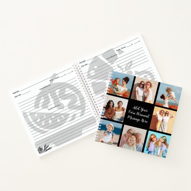 Erstellen Sie Ihre eigene 8-Foto-Collage Hinzufüge Notizbuch (Innenseite)