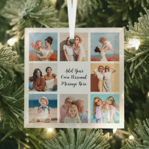 Erstellen Sie Ihre eigene 8-Foto-Collage Hinzufüge Ornament Aus Glas