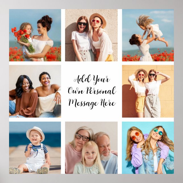 Erstellen Sie Ihre eigene 8-Foto-Collage Hinzufüge Poster (Vorne)