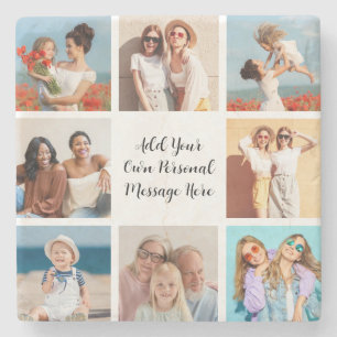 Erstellen Sie Ihre eigene 8-Foto-Collage Hinzufüge Steinuntersetzer