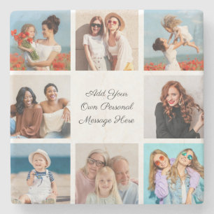 Erstellen Sie Ihre eigene 8-Foto-Collage Hinzufüge Steinuntersetzer