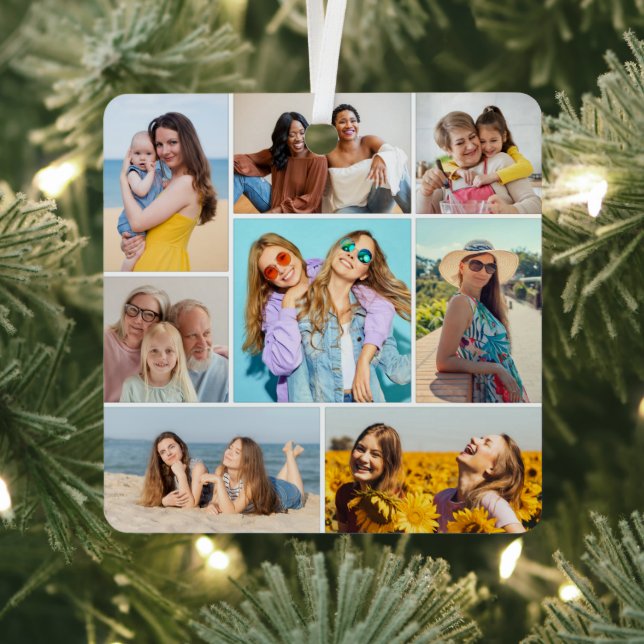 Erstellen Sie Ihre eigene 8 FotoCollage Ornament Aus Metall (InSitu)