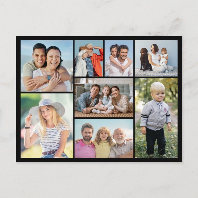 Erstellen Sie Ihre eigene 8 FotoCollage Postkarte (Vorderseite)
