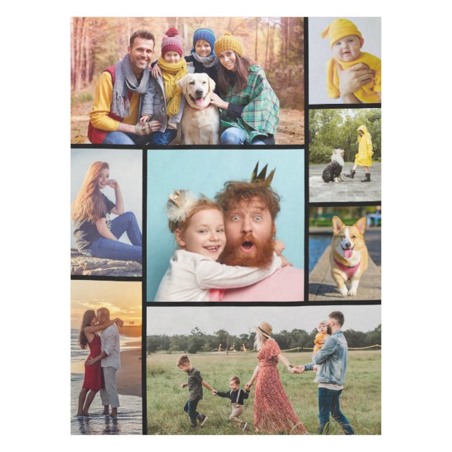 Erstellen Sie Ihre eigene 8 FotoCollage Tischdecke (Vorderseite)
