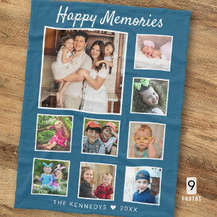 Erstellen Sie Ihre eigene 9-Familienfoto-Collage B Fleecedecke