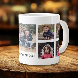 Erstellen Sie Ihre eigene 9-Foto-Collage Familienn Jumbo-Tasse