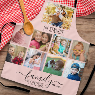 Erstellen Sie Ihre eigene 9-Foto-Collage-Familienz Schürze