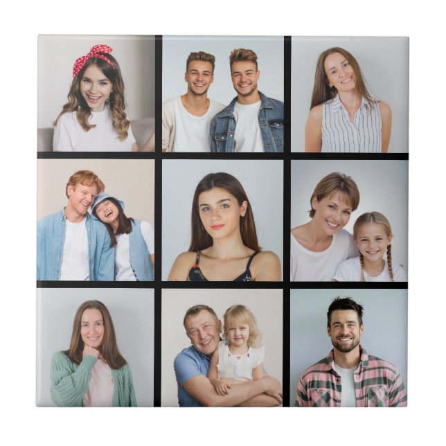 Erstellen Sie Ihre eigene 9-Foto-Collage Fliese (Vorderseite)