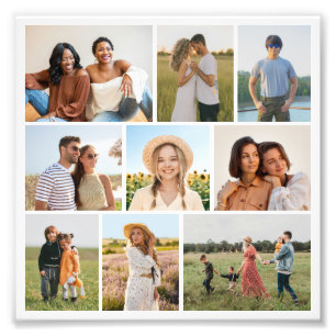 Erstellen Sie Ihre eigene 9-Foto-Collage-Fotovergr Fotodruck