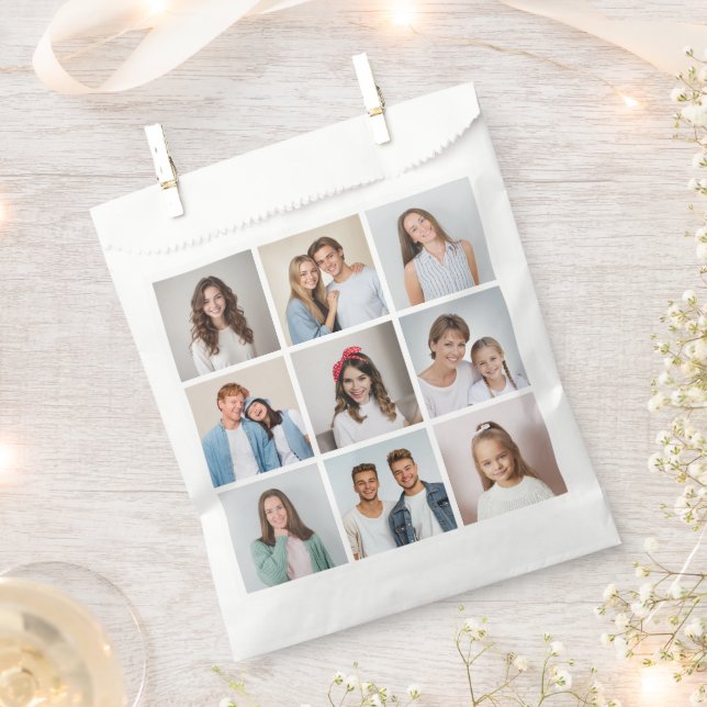 Erstellen Sie Ihre eigene 9-Foto-Collage Geschenktütchen (Ausgeschnitten)