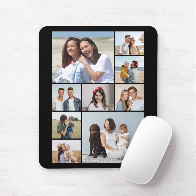 Erstellen Sie Ihre eigene 9-Foto-Collage Mousepad (Mit Mouse)