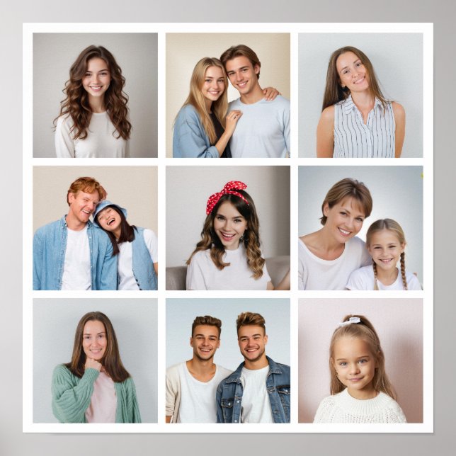Erstellen Sie Ihre eigene 9-Foto-Collage Poster (Vorne)