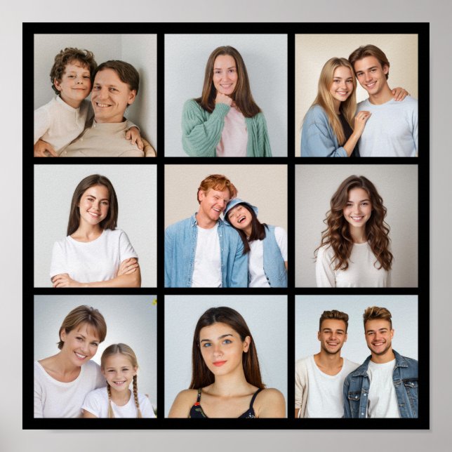 Erstellen Sie Ihre eigene 9-Foto-Collage Poster (Vorne)