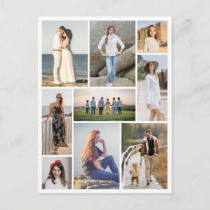 Erstellen Sie Ihre eigene 9-Foto-Collage Postkarte
