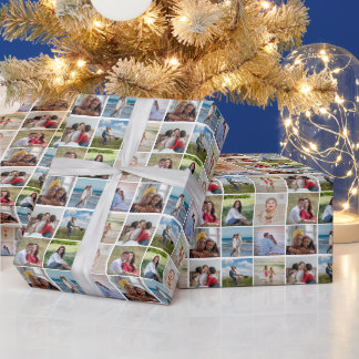 Erstellen Sie Ihre eigene 9 FotoCollage Geschenkpapier