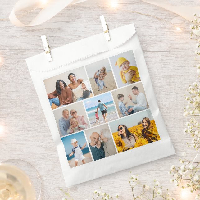 Erstellen Sie Ihre eigene 9 FotoCollage Geschenktütchen (Ausgeschnitten)