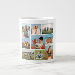 Erstellen Sie Ihre eigene 9 FotoCollage Jumbo-Tasse