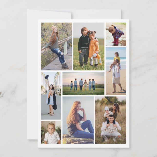 Erstellen Sie Ihre eigene 9 FotoCollage Karte (Vorderseite)