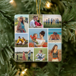Erstellen Sie Ihre eigene 9 FotoCollage Keramikornament