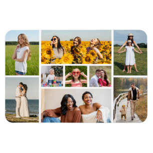 Erstellen Sie Ihre eigene 9 FotoCollage Magnet