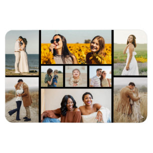 Erstellen Sie Ihre eigene 9 FotoCollage Magnet