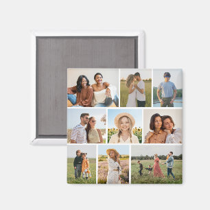 Erstellen Sie Ihre eigene 9 FotoCollage Magnet