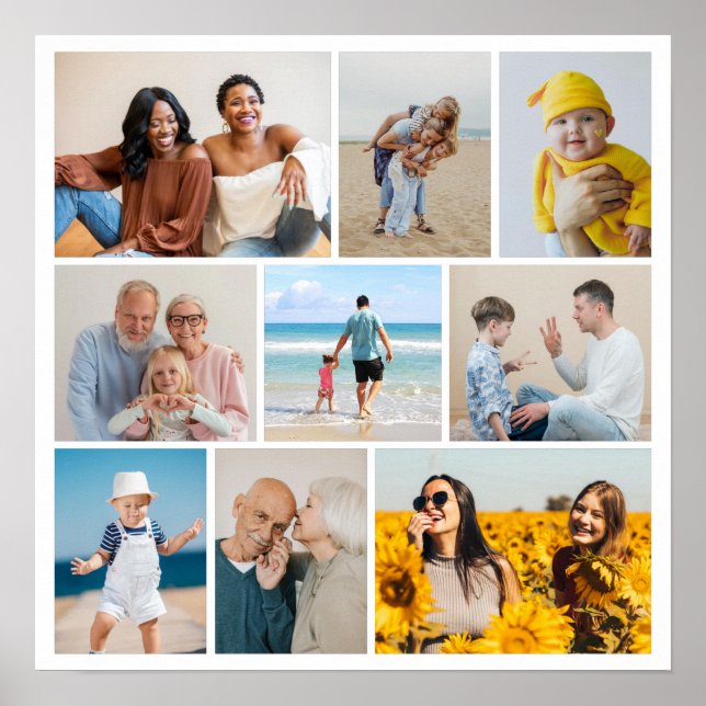Erstellen Sie Ihre eigene 9 FotoCollage Poster (Vorne)