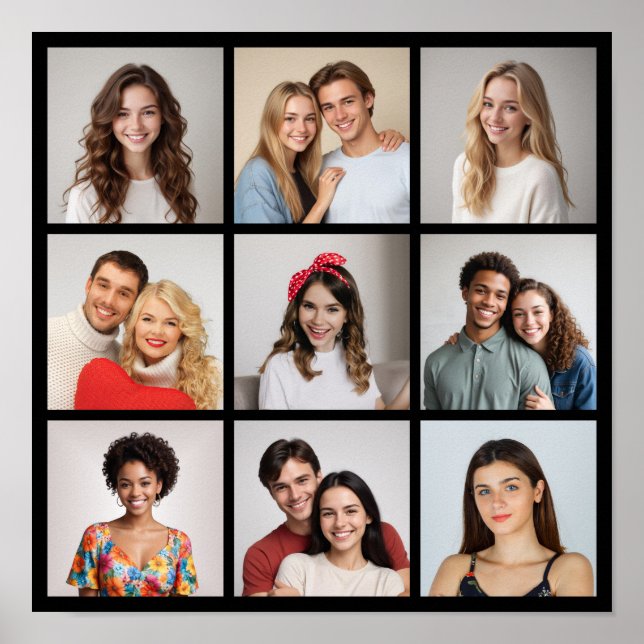 Erstellen Sie Ihre eigene 9 FotoCollage Poster (Vorne)