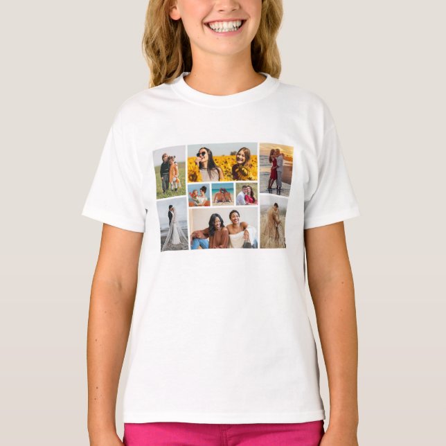 Erstellen Sie Ihre eigene 9 FotoCollage T-Shirt (Vorderseite)