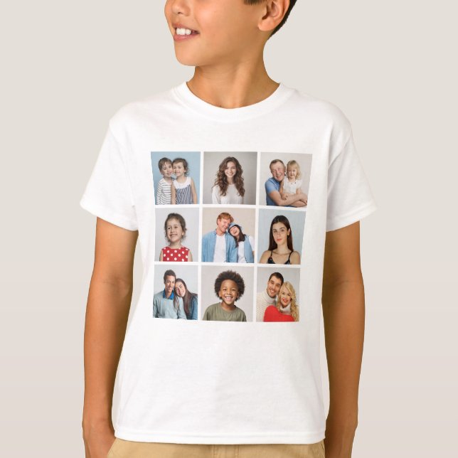 Erstellen Sie Ihre eigene 9 FotoCollage T-Shirt (Vorderseite)