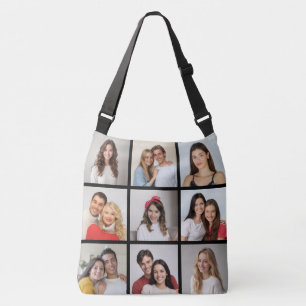 Erstellen Sie Ihre eigene 9 FotoCollage Tragetaschen Mit Langen Trägern