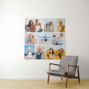 Erstellen Sie Ihre eigene 9 FotoCollage Wandteppich
