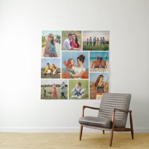 Erstellen Sie Ihre eigene 9 FotoCollage Wandteppich