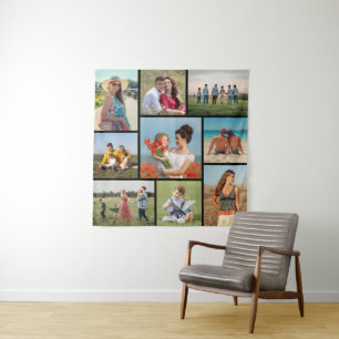 Erstellen Sie Ihre eigene 9 FotoCollage Wandteppich