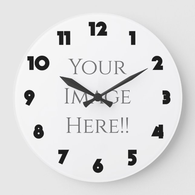 Erstellen Sie Ihre eigene AcryliPrint®HD-Großuhr Große Wanduhr (Vorderseite)