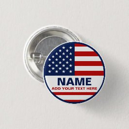 Erstellen Sie Ihre eigene amerikanische Flaggenwah Button