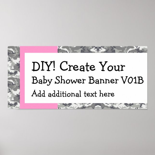 Erstellen Sie Ihre eigene Babydusche-Banner-CAMOUF Poster (Vorne)