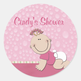Erstellen Sie Ihre eigene Babydusche Runder Aufkleber
