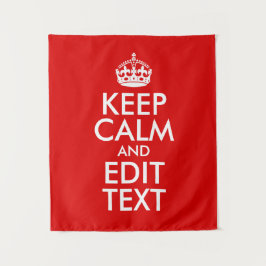 Erstellen Sie Ihre eigene Behalten Ruhe und Bearbe Wandteppich