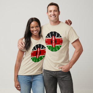 Erstellen Sie Ihre eigene Bendera Ya Kenya Flagge T-Shirt