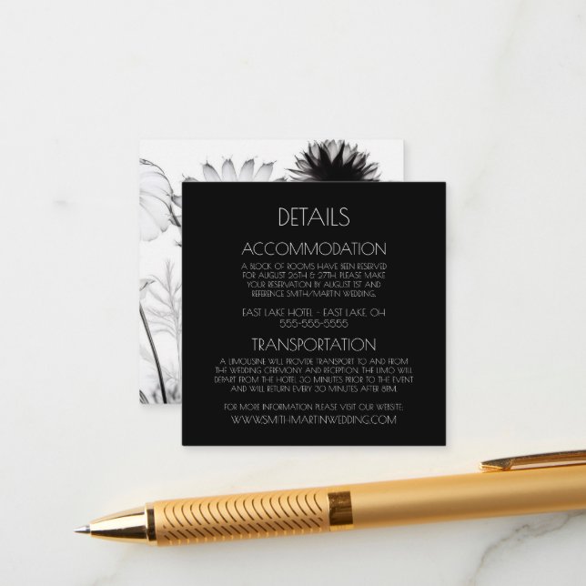 Erstellen Sie Ihre eigene benutzerdefinierte B&W X Begleitkarte (Vorderseite/Rückseite Beispiel)